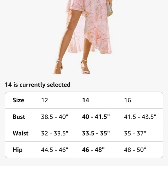 Elegant Pink Floral Hi Low One-Shoulder Dress NWT - Picture 7 of 16